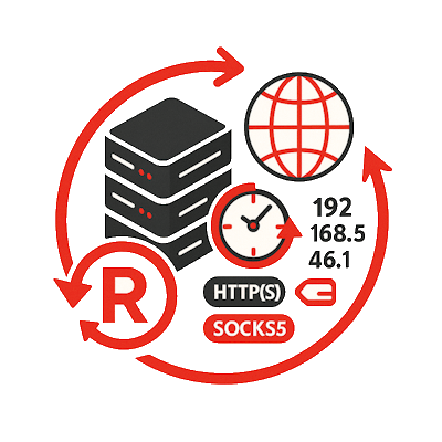 Rotating Datacenter Proxies Illustration